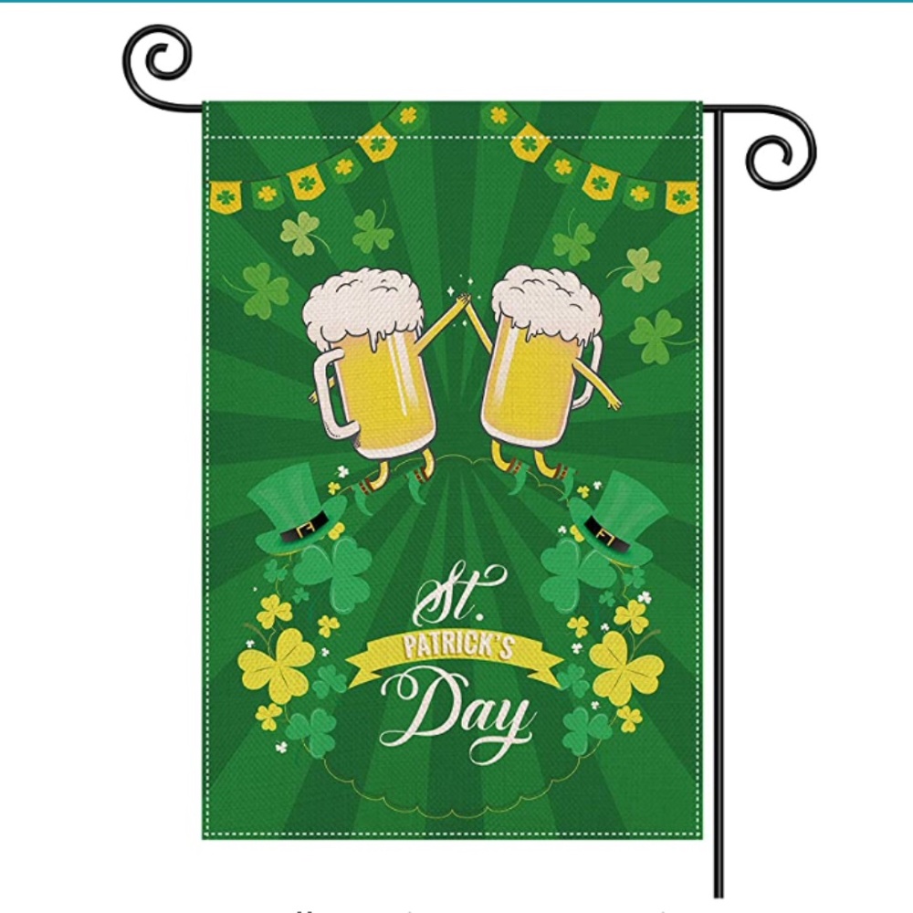 Double Sided St Patrick's Day Garden Decoration Flag NWT